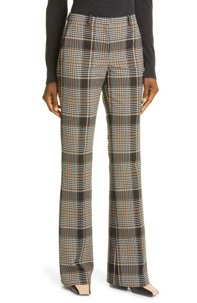 Shop Theory Demitria Becket Plaid Trousers In Black Multi