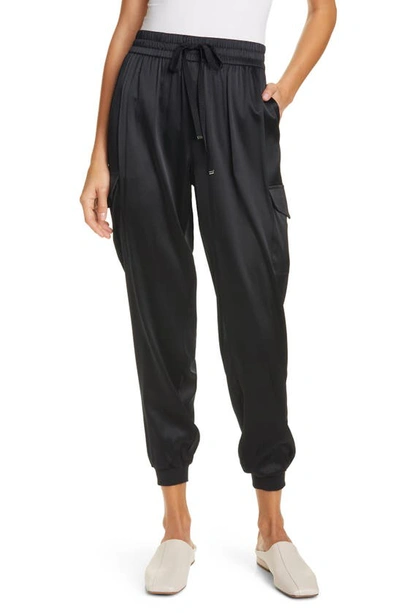 Shop Cami Nyc Elsie Stretch Silk Joggers In Black