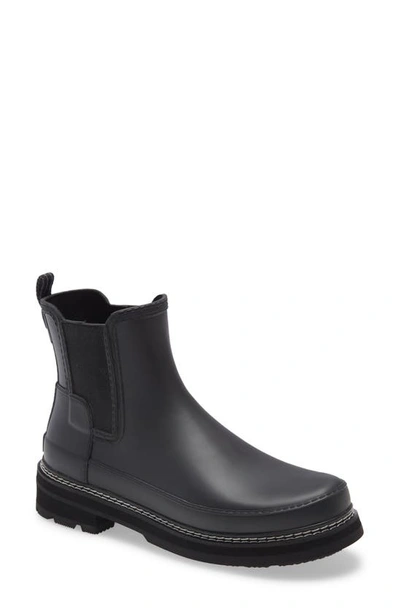 Shop Hunter Refined Stitch Waterproof Chelsea Boot In Black