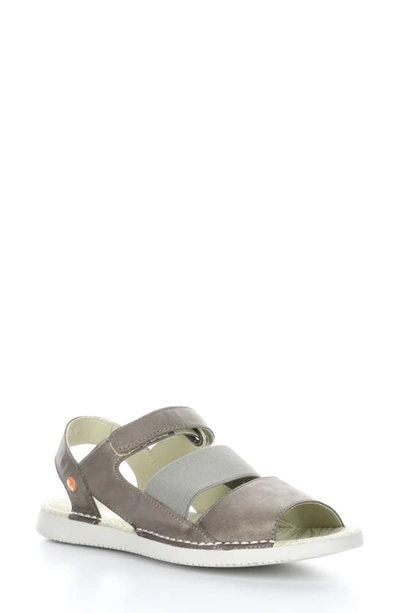 Shop Softinos By Fly London Tian Strappy Sandal In Grey Janeda Leather