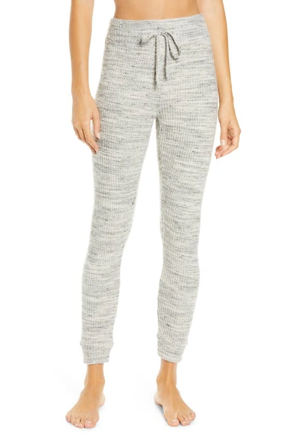 Shop Beyond Yoga Living Easy Thermal Knit Sweatpants In Cream Heather