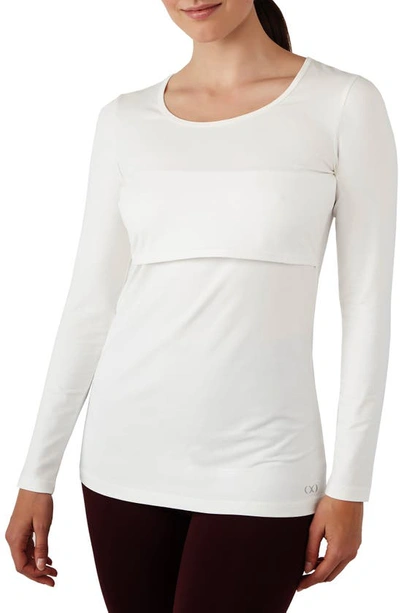 Shop Modern Eternity Maternity/nursing Tee In Egg Shell