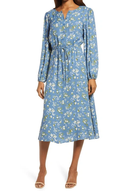 Shop Reformation Lisse Floral Long Sleeve Midi Dress In Avery