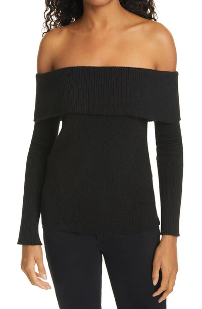 Shop Eleven Six Eva Off The Shoulder Sweater In Black