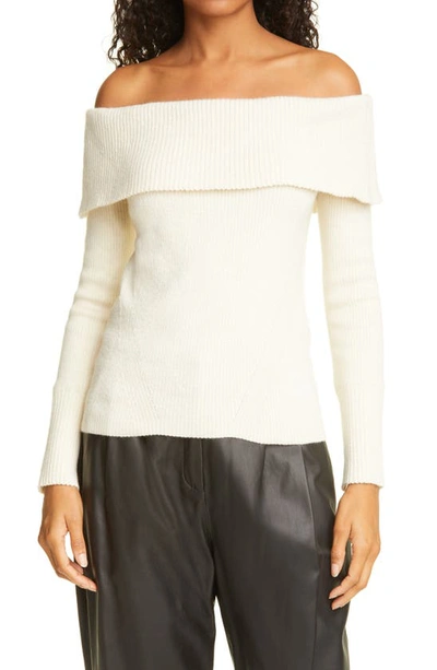 Shop Eleven Six Eva Off The Shoulder Sweater In Ivory