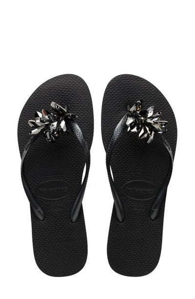 Havaianas Women's Slim Swarovski Crystal Minerals Flip Flop Sandals Women's  Shoes In Black | ModeSens