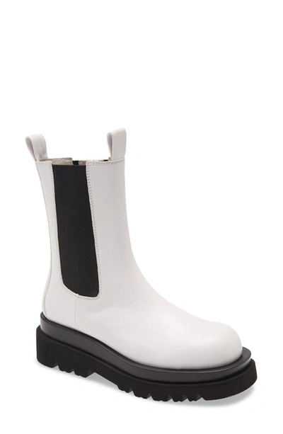 Shop Jeffrey Campbell Tanked Chelsea Boot In White Leather