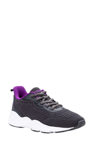 Shop Propét Stability Strive Sneaker In Grey/ Purple Fabric