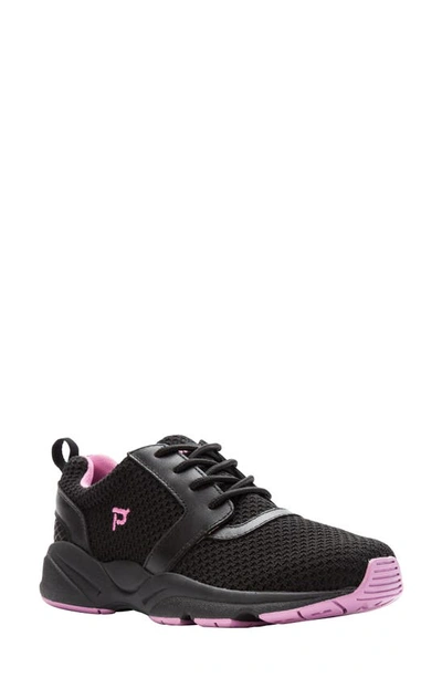 Shop Propét Stability X Sneaker In Black/ Berry Fabric