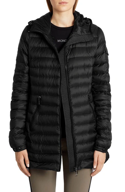Shop Moncler Ments Water Resistant Hooded Down Puffer Coat In Black