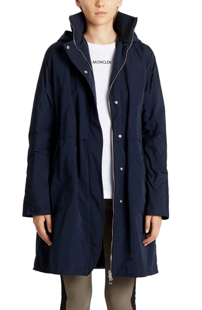 Shop Moncler Schedar Waterproof Rain Jacket In Navy