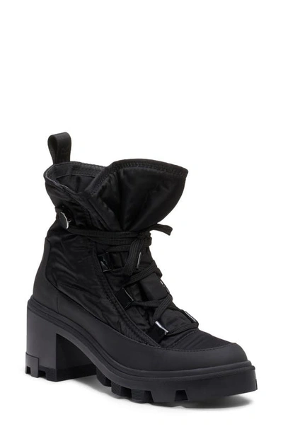 Shop Moncler Cheryne Lug Sole Bootie In Black