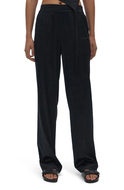 Shop Helmut Lang Stretch Silk Pants In Black