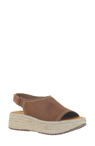 Shop Otbt Marina Slingback Platform Sandal In Butterscotch Leather