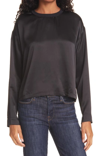 Shop Atm Anthony Thomas Melillo Silk Boyfriend T-shirt In Black