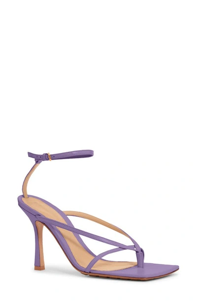 Shop Bottega Veneta Stretch Square Toe Sandal In Lavender