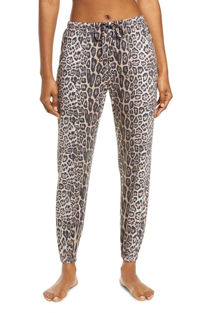 Shop Onzie Fleece Tie Dye Joggers In Leopard