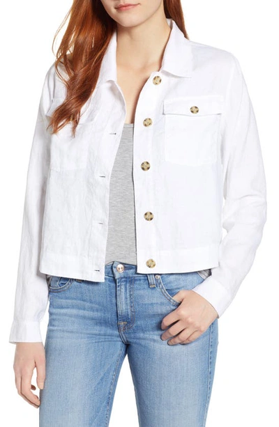 Shop Tommy Bahama Two Palms Crop Jacket In White