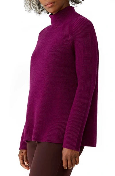 Shop Eileen Fisher Raglan Sleeve Merino Wool Turtleneck Sweater In Jam