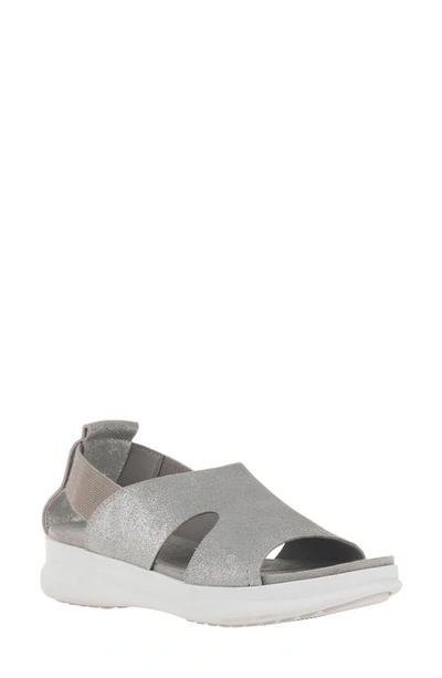 Shop Otbt Whitney Sandal In Grey Silver Suede