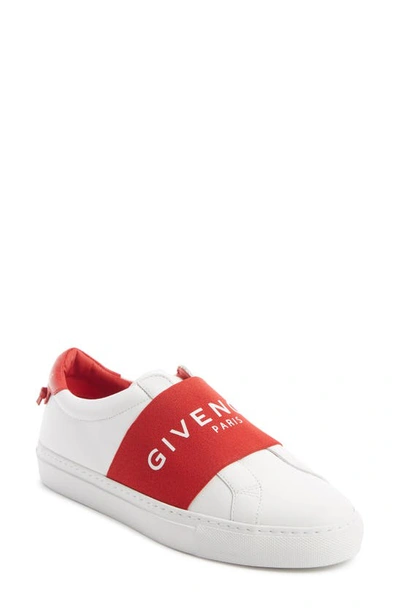 Shop Givenchy Urban Street Logo Band Sneaker In White/ Red/ White