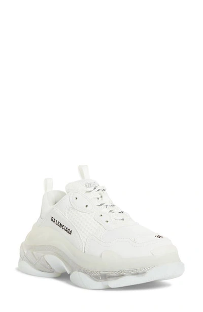 Shop Balenciaga Triple S Sneaker In White/ Iridescent