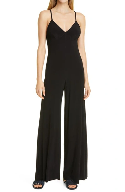 Norma Kamali Underwire Fishtail Jumpsuit In Black