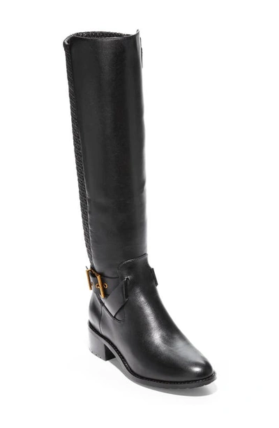 Shop Cole Haan Newburg Newcastle Waterproof Boot In Black Leather And Nylon