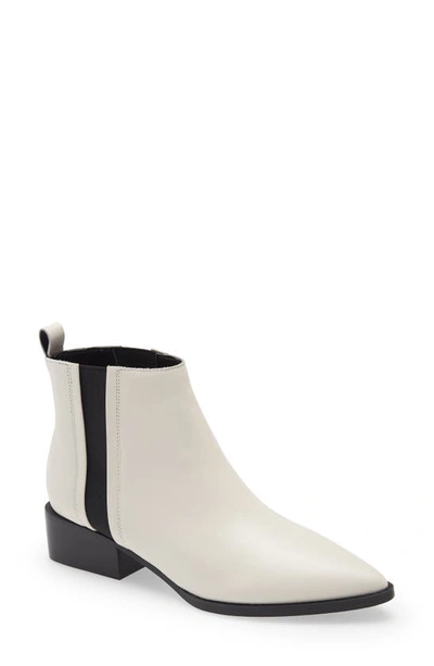 Shop Marc Fisher Ltd Vivica Bootie In Chic Cream/ Black Leather