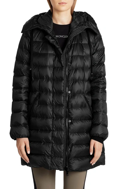 Shop Moncler Gnosia Water Resistant Down Puffer Coat In Black