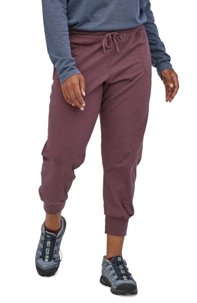 Shop Patagonia Ahnya Fleece Pants In Hyssop Purple