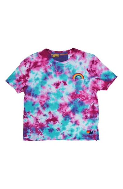 Shop Aviator Nation T-shirt In Tie Dye Turquoise