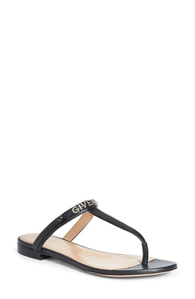 Shop Givenchy Elba Logo Sandal In 001-black