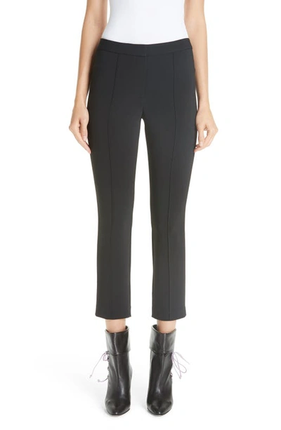 Shop Adam Lippes Stretch Crepe Pants In Black