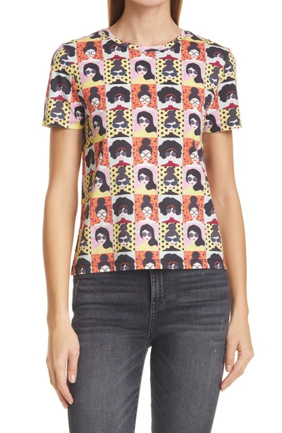 Shop Alice And Olivia Rylyn Graphic Tee In Stace Tribe
