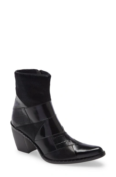 Shop Jeffrey Campbell Caballeros Western Boot In Black Combo Leather