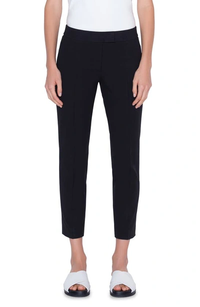 Shop Akris Punto Frankie Stretch Cotton Pants In Black