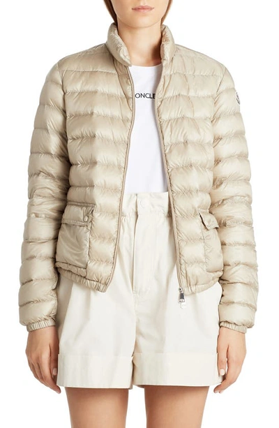 Shop Moncler Lans Down Puffer Jacket In Champagne