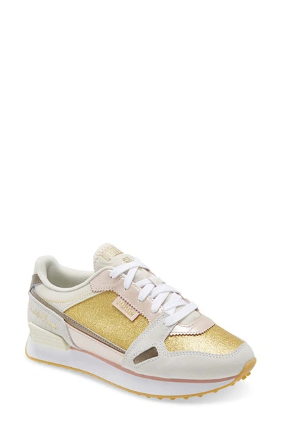 Shop Puma X Charlotte Olympia Mile Rider Sneaker In  White/ Misty Rose