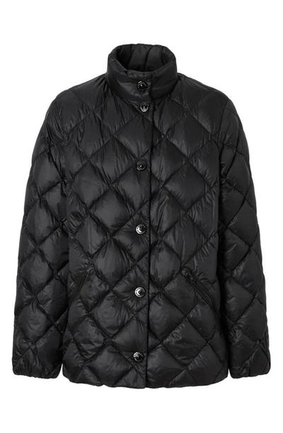 Shop Burberry Oswestry Quilted Down Jacket In Black
