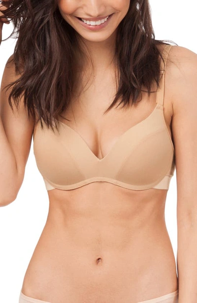 Lively The No-wire Push-up Bra In Toasted Almond
