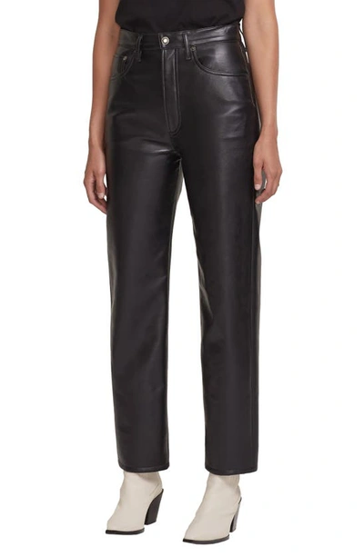 Shop Agolde '90s Pinch Waist Recycled Leather High Waist Pants In Detox