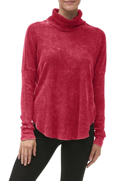 Shop Michael Stars Marcy Thermal Turtleneck Tunic In Rush
