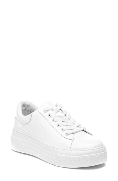 Shop Jslides Amanda Platform Sneaker In White Patent