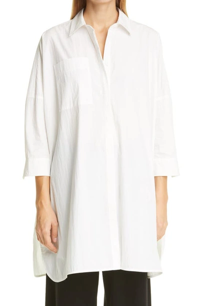 Shop Co Oversize Tton Blend Shirt In White