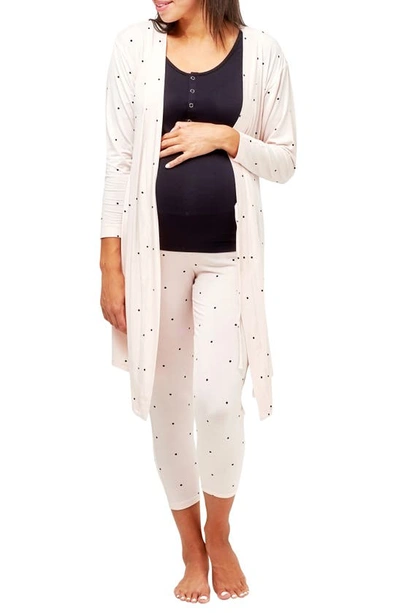Shop Nom Maternity Second Skin Maternity Robe In Dots