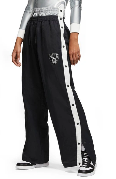 Shop Nike X Ambush Brooklyn Nets Water Repellent Tearaway Track Pants In Black