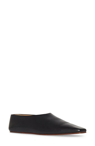Shop The Row Square Toe Flat In Black