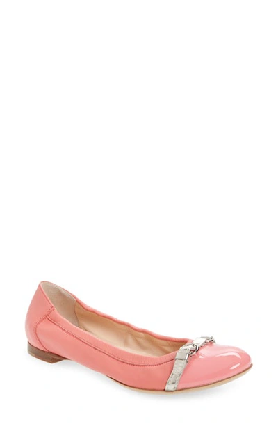 Shop Agl Attilio Giusti Leombruni Monika Cap Toe Ballet Flat In Softy Coral