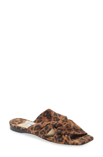 Shop Jimmy Choo Narisa Leopard Print Twist Slide Sandal In Natural